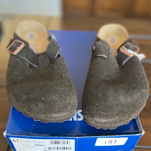 Birkenstock Shoes - Birkenstock Boston Mocha Suede Leather Soft Footbed Reg Width US W10 M8 EU 41